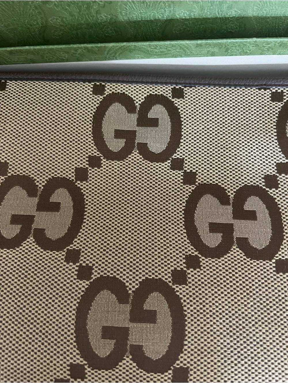 Gucci Beige and Brown GG Canvas Pouch - Picture 14 of 15